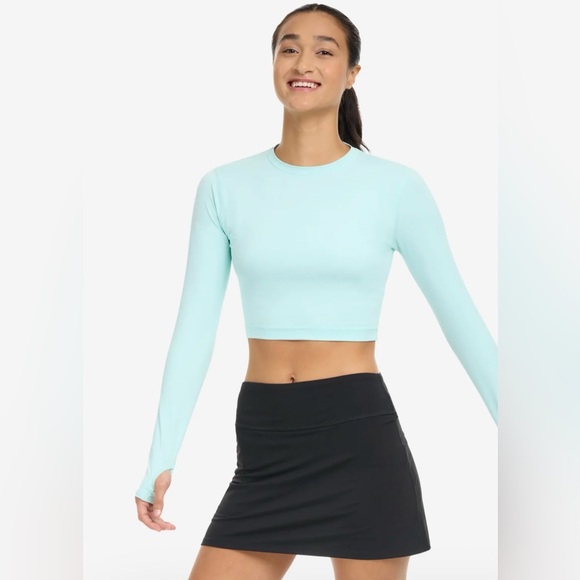 Aqua Long Sleeve BloqUV UPF Crop Top - Picture 5 of 5